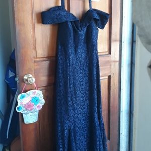 David Bridal, sz.20, dark navy blue, mermaid dress